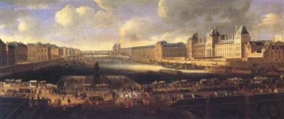 View of Paris with the Louvre (mk05), French school